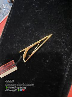 Vintage charles  jourdan  tie clip /tie pin /Gold coulored/tie accessories/men accessories