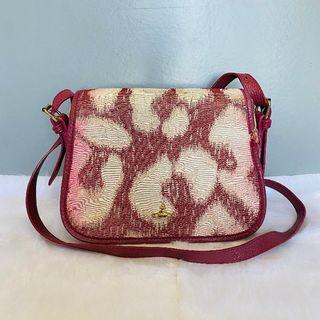 Vivienne Westwood Pink Safari Leather Crossbody Bag