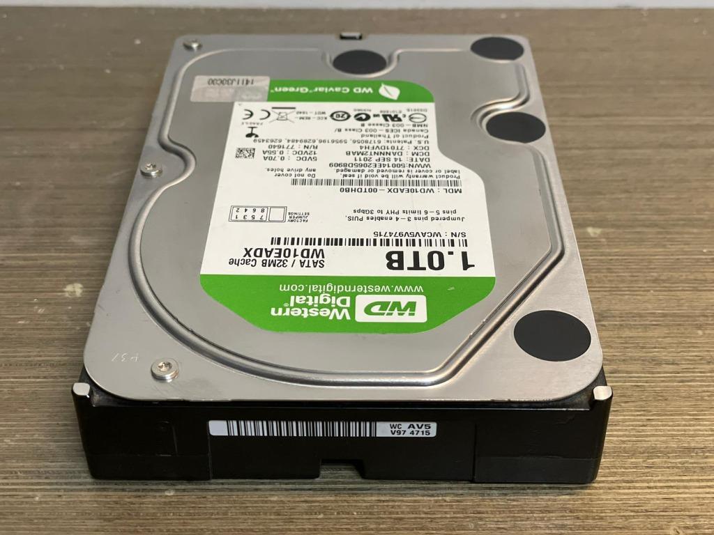 Western Digital WDC WD10EADX-00TDHB0 1TB 3.5" HDD, 電腦＆科技, 電腦周邊及配件, 硬碟及 ...