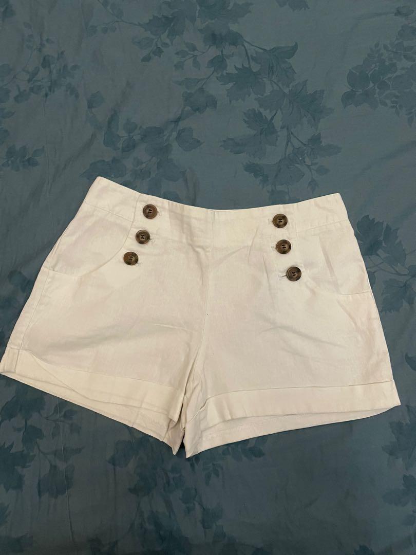 White shorts zara, Fesyen Wanita 