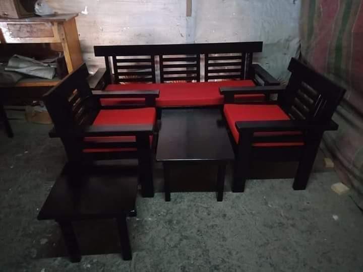 Wooden Sala Set. HINDI KASAMA FOAM. 09498310053, Furniture & Home