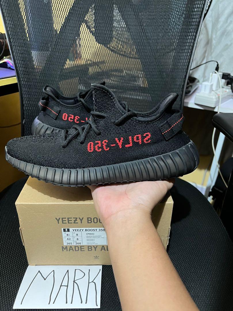 bred yeezy size 8