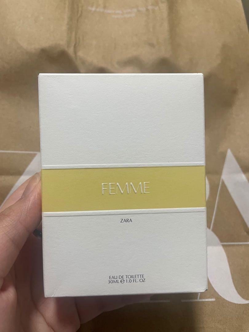 Zara Femme Perfume (Category: Fragrance & Deodorants) located in Pasay City. Submitted by j.declutterz (Listing ID 1153409929, Image 1). Description: Bought in Zara BGC last month 30ml retails for Php 595 sprayed once to try RFS: extra, already have.