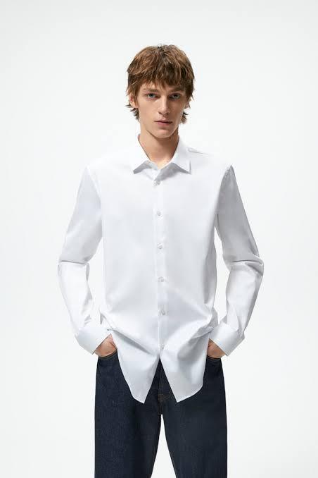 Zara men slim fit shirt, Fesyen Pria 
