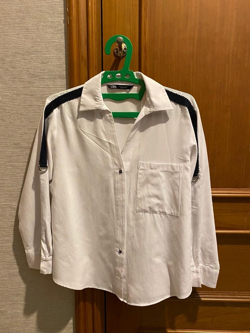ZARA Oversized White Shirt w/ Side 