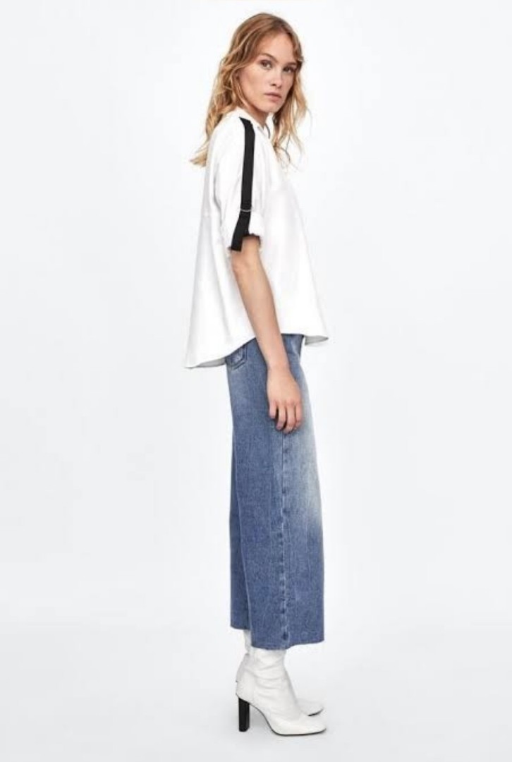 ZARA Oversized White Shirt w/ Side 