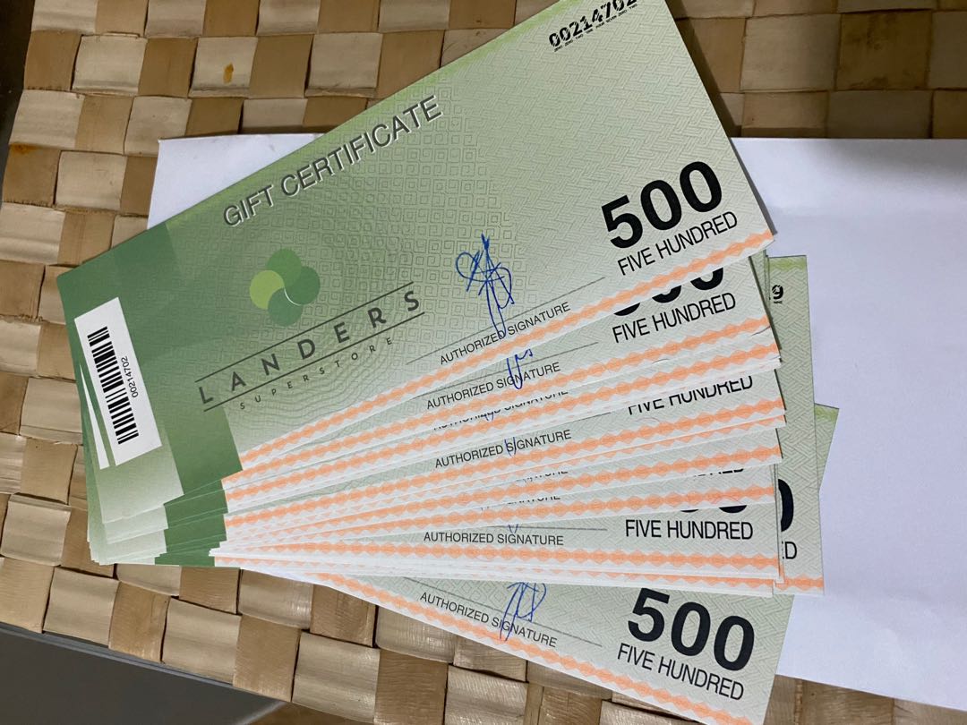 10k worth LANDERS GIFT CERTIFICATE Tickets Vouchers Vouchers on