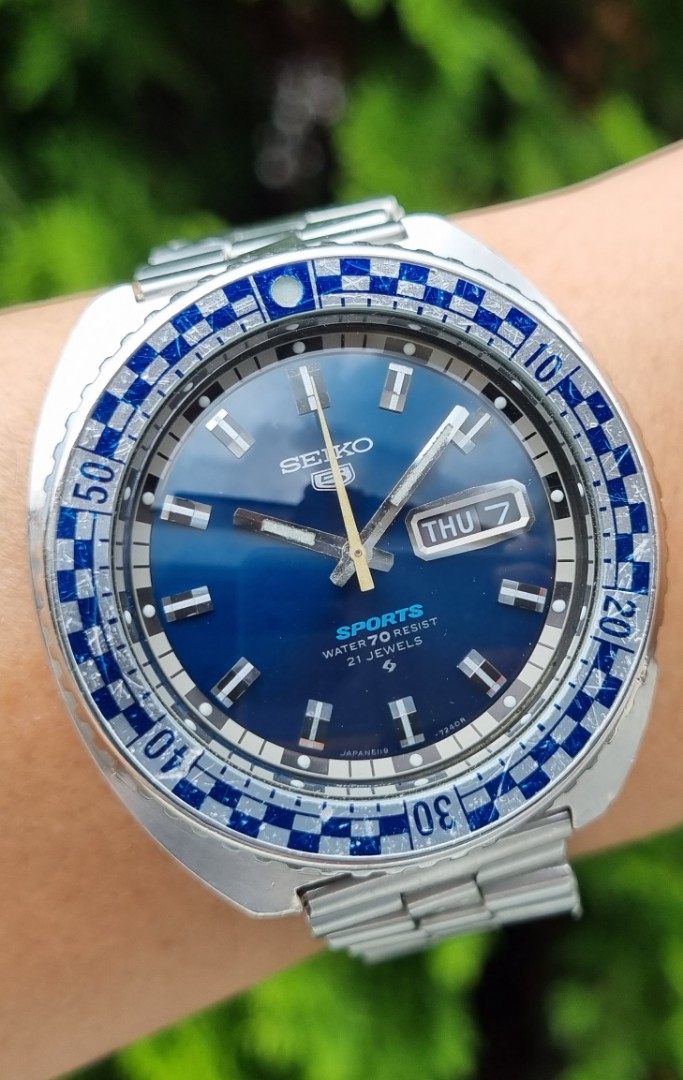 1972 Seiko Rally Diver 6119 7173 automatic mens watch in good condition. Jam tangan vintage