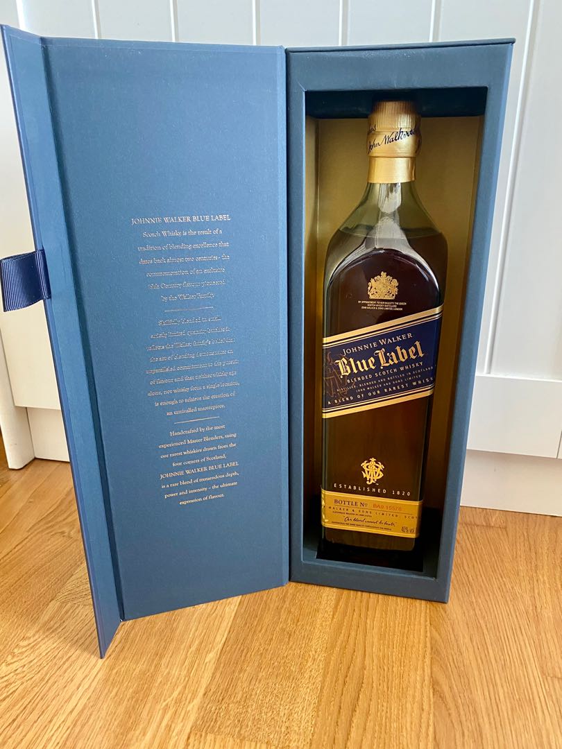 1 Litre) Johnnie Walker Blue Label, 嘢食& 嘢飲, 酒精飲料 ...