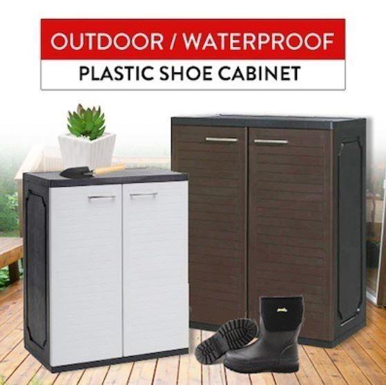 Outdoor shoe cabinet with doors store