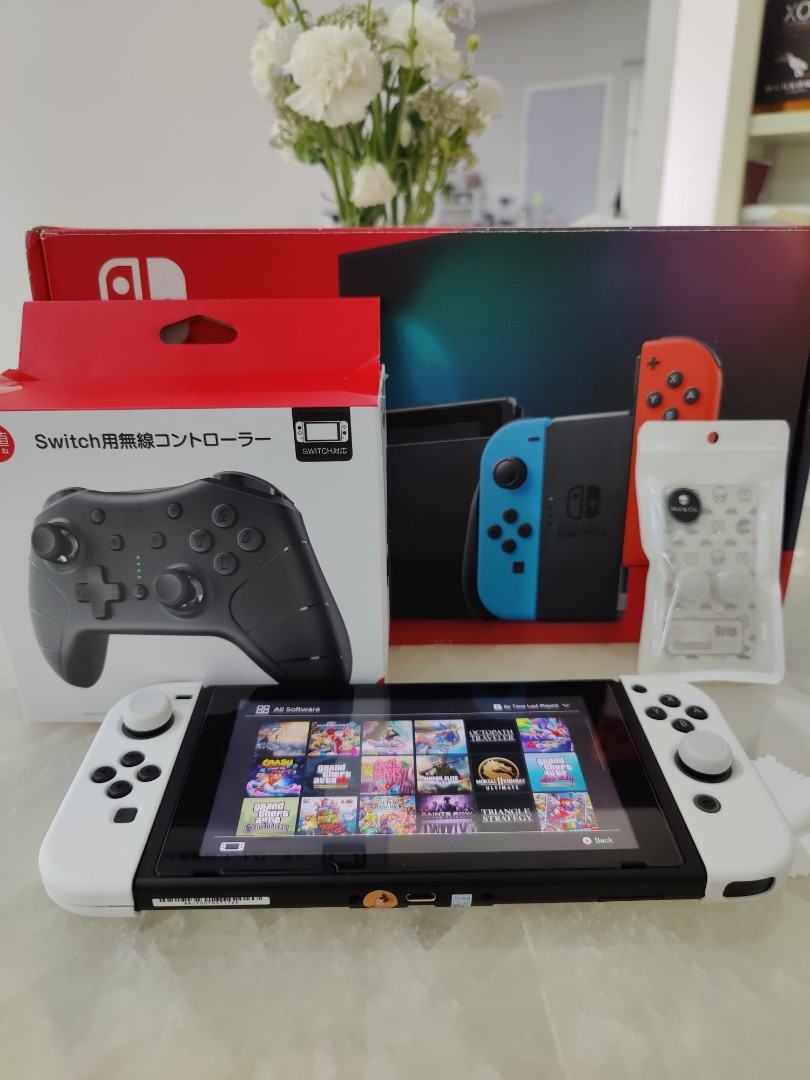 (30game) Jailbreak Nintendo Switch V2 Jailbroken Free Controller, Video