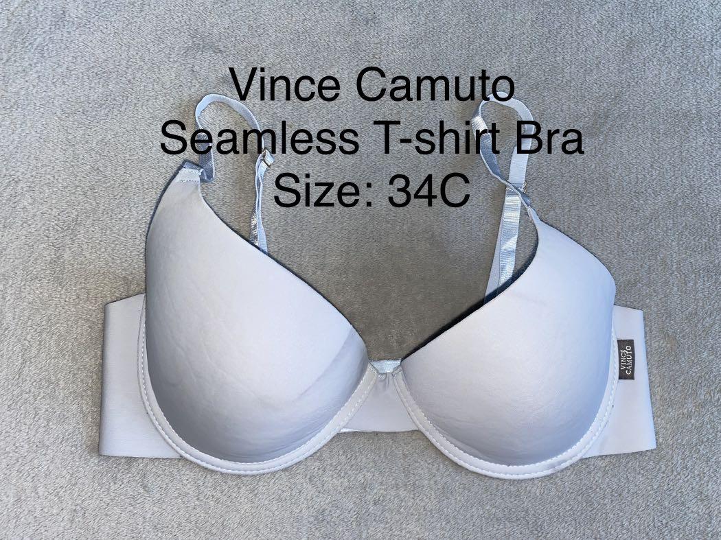 NEW Women's Vince Camuto Seamless T-Shirt Bra Padded Underwire Black 38C