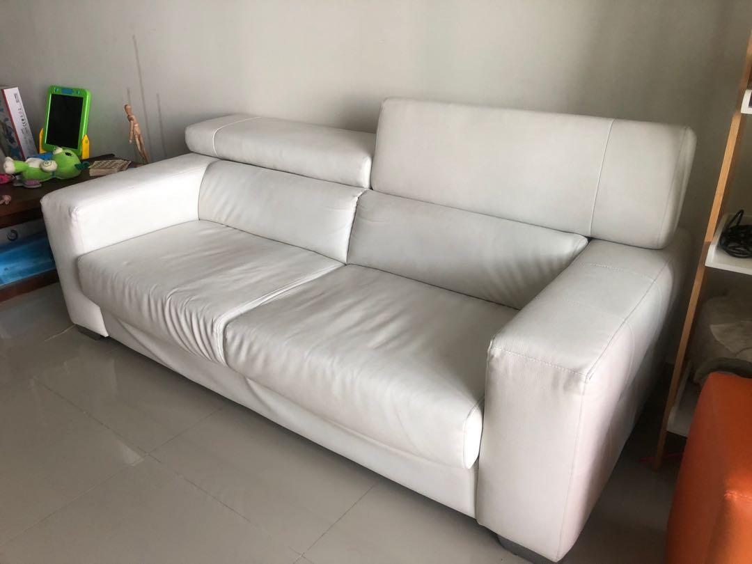 3 seater Leather Sofa Penang, Furniture & Home Living, Furniture