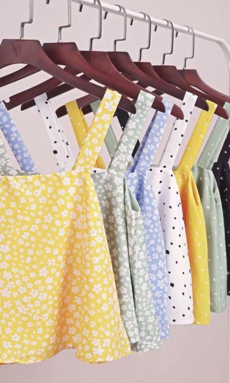#56 TTR Nixon Flare Top In White Polka Dot, Size L (Category: Sleeveless) located in Singapore. Submitted by spicymaki (Listing ID 1153658019, Image 1). Description: Brand new.