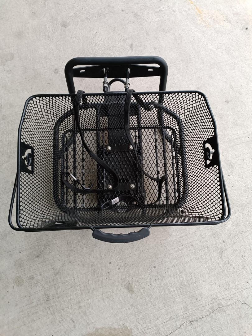 Bicycle front rack with removable basket Decathlon 700 Onesecondclip