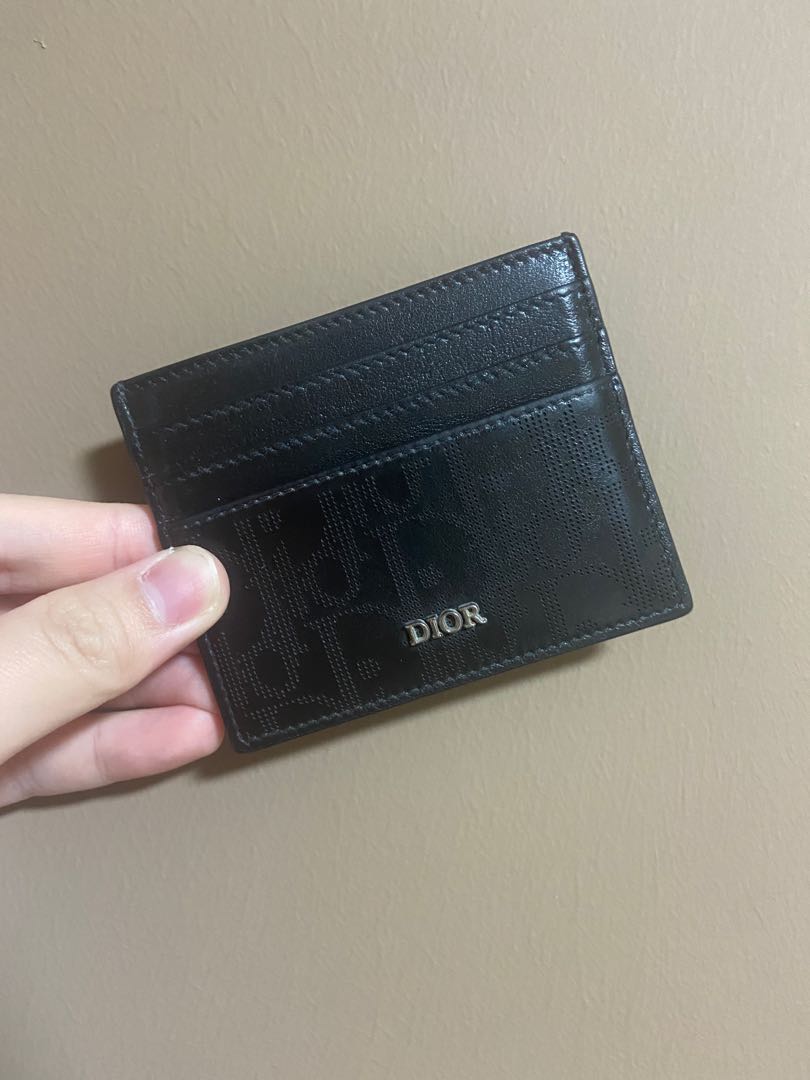 Wallet Black Dior Oblique Galaxy Leather