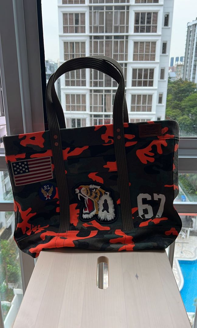 Ralph lauren camo tote bag online