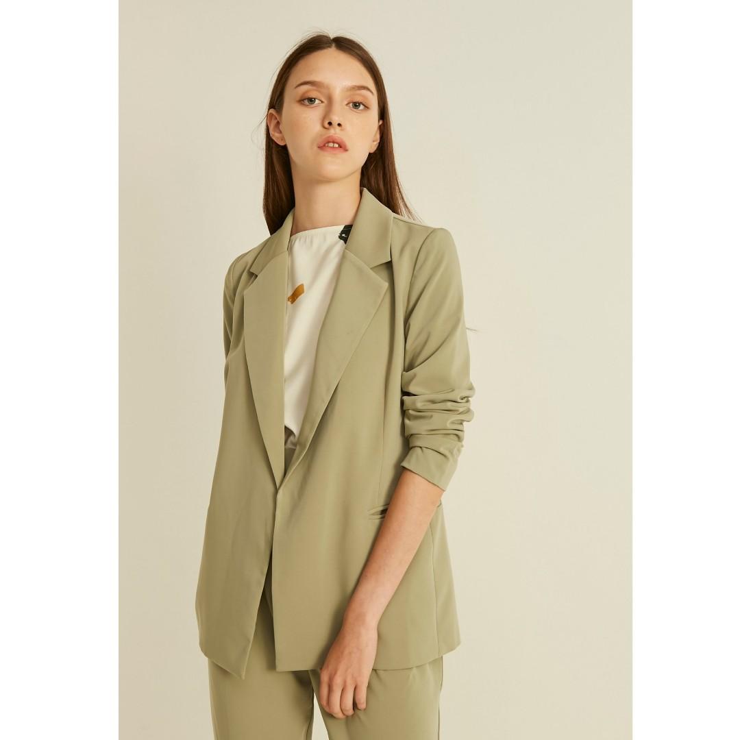 BNWT Our Second Nature Longline Blazer Green OSN Women s