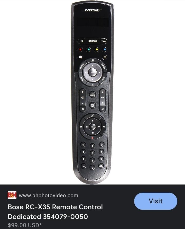 Bose RC X35L REMOTE, TV & Home Appliances, TV & Entertainment, TV Parts & Accessories on Carousell