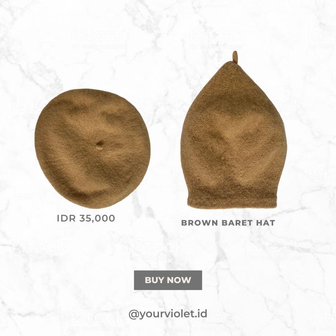 Brown Beret Hat, Fesyen Wanita 
