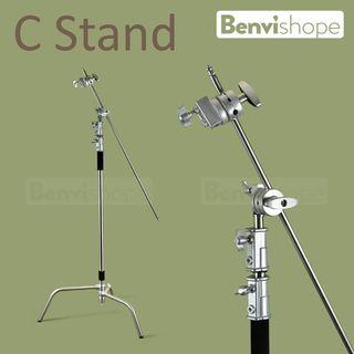 C Stand 3.2M / 10.5ft Heavy Duty Studio Century C-Stand Detachable with Holding Arm Light and Turtle base for Flash Strobe Flag Reflector Studio Lighting Holder