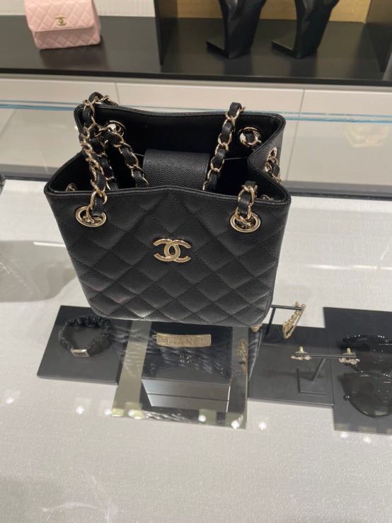 Chanel Mini Caviar Bucket Bag