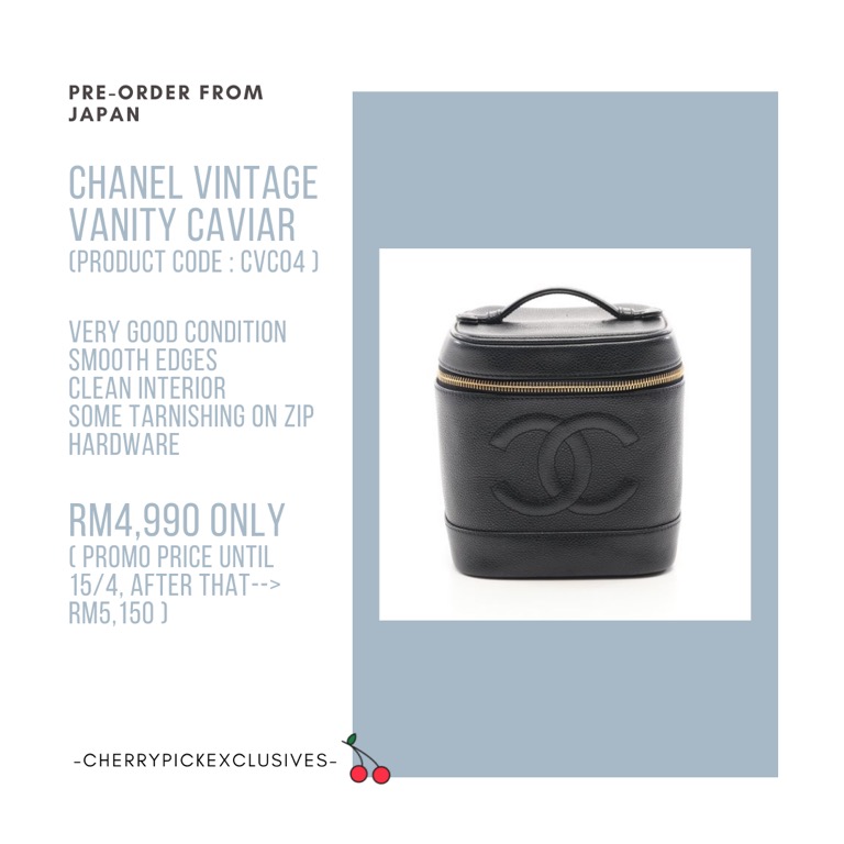 CHANEL Vanity case in caviar, Luxury, Bags & Wallets on Carousell