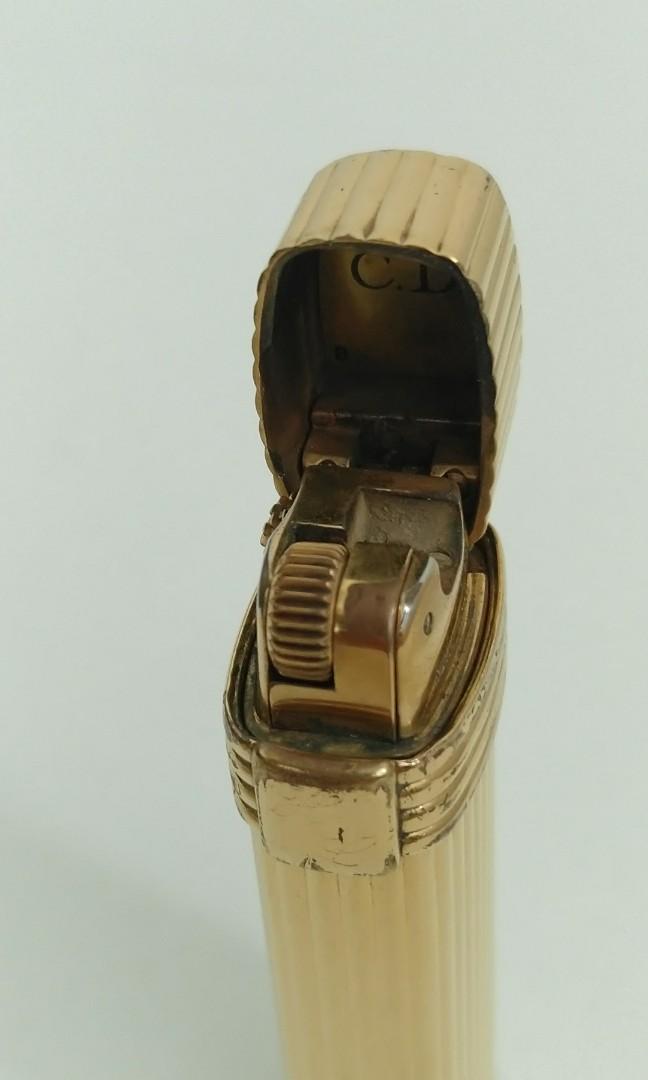 Christian Dior gold lighter Swiss made, Everything Else on Carousell