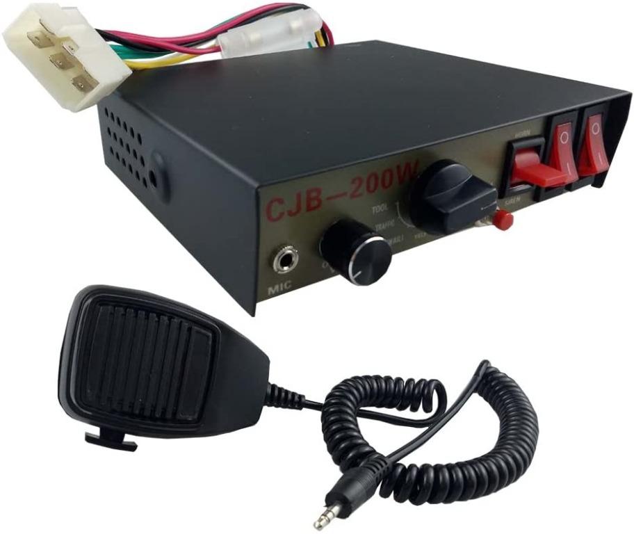 12V-24V Car Police Siren Emergency Warning Police Signal With Handheld Microphone Loudspeaker Electric Horn For Car Fire Truck