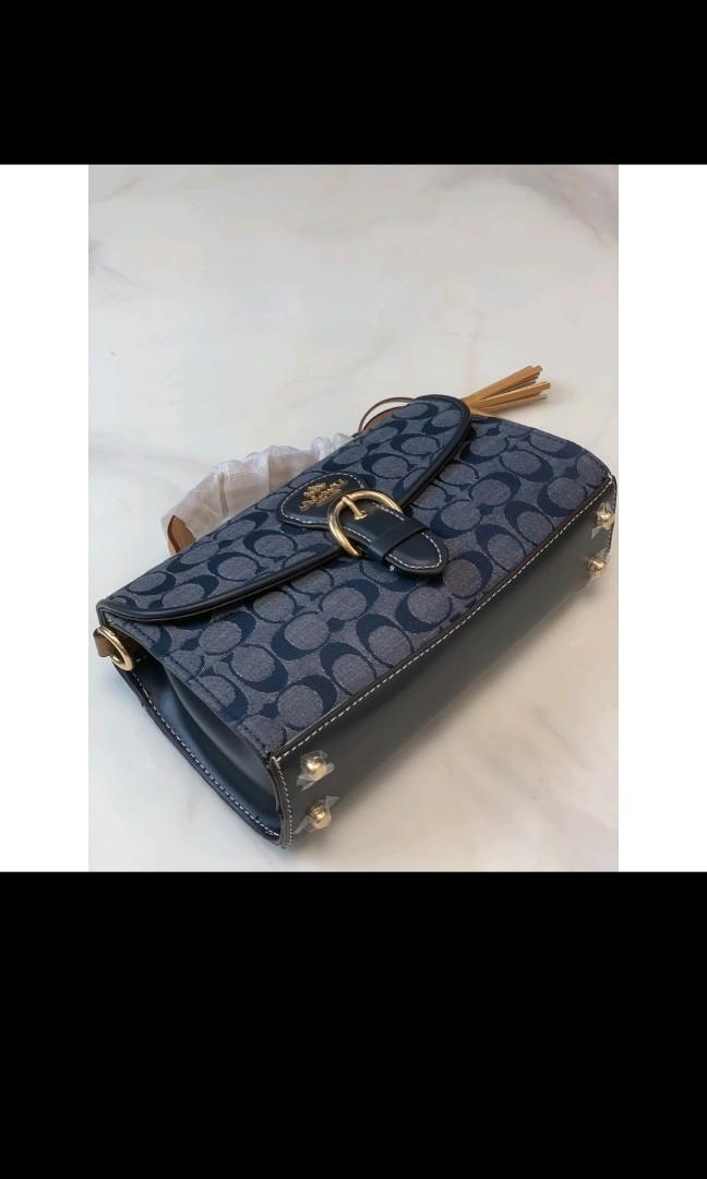 Coach 8513 Chambray Kleo Top Handle Bag, Women's Fashion, Bags