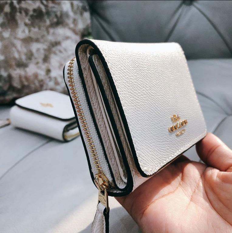 Small Tri-Fold Wallet in WHITE