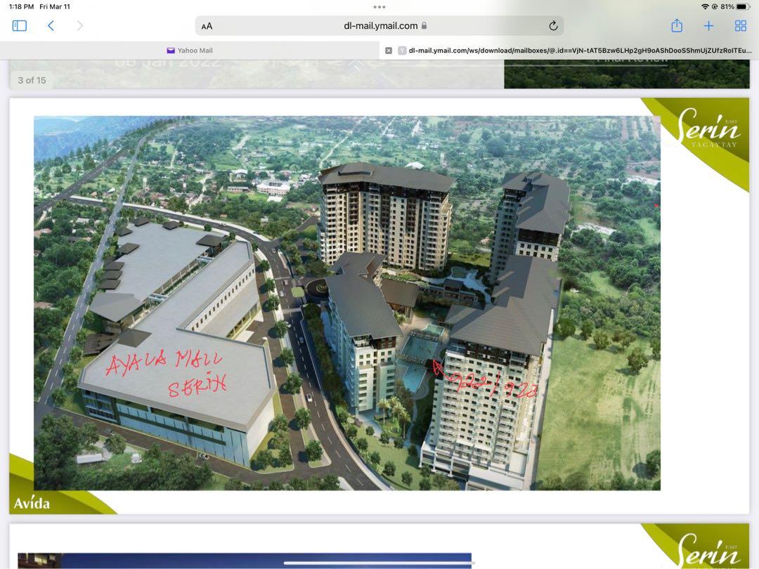 Condo in Tagaytay For Sale Studio unit Good For Rental Business beside Ayala Mall 11k monthly