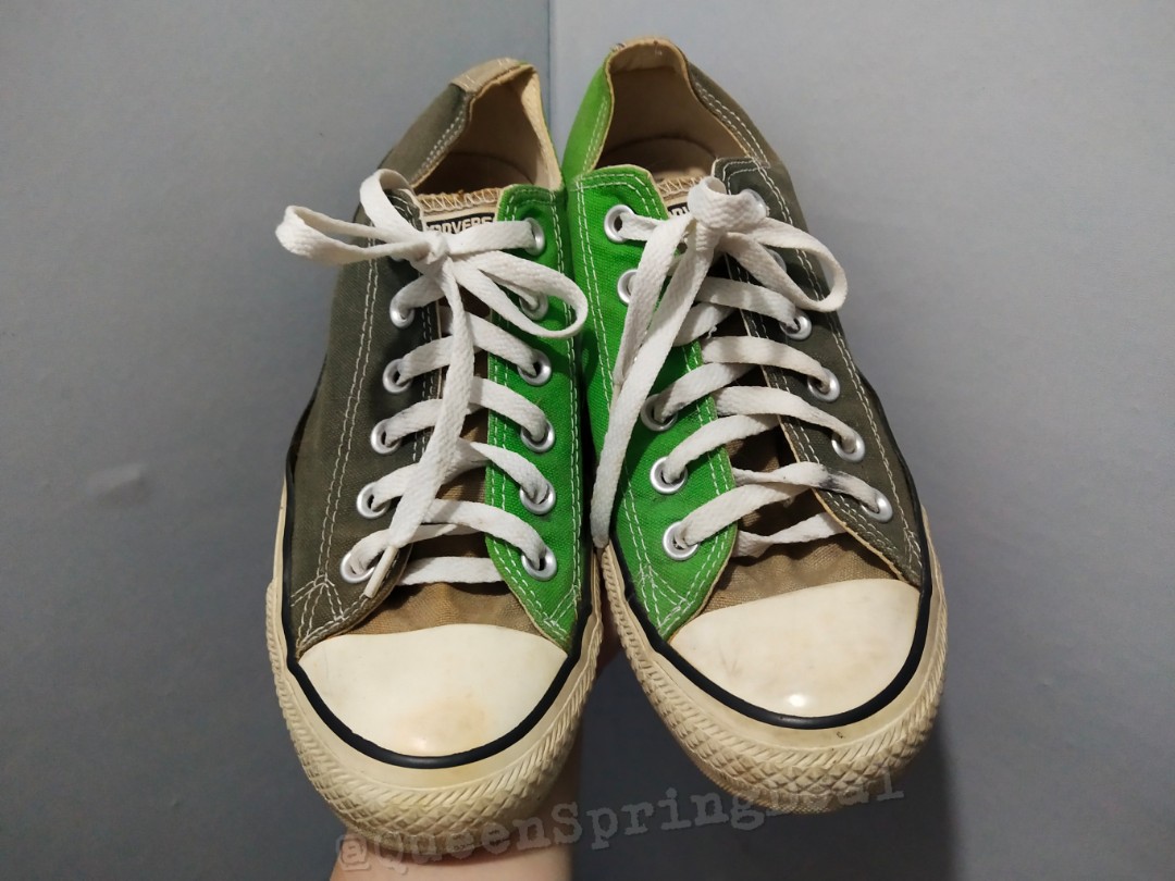 Green converse store all star low