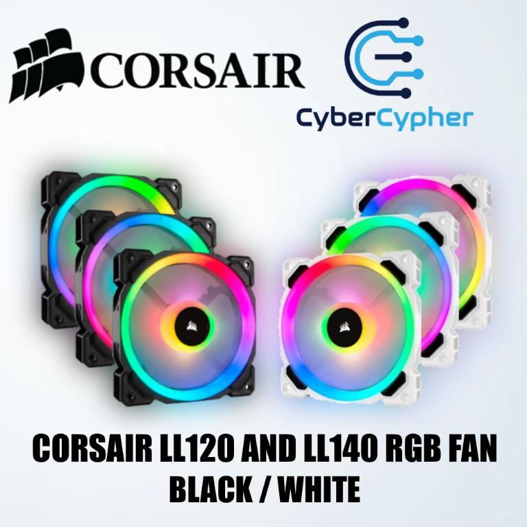 CORSAIR LL120 AND LL140 RGB FAN (BLACK/WHITE), Computers Tech