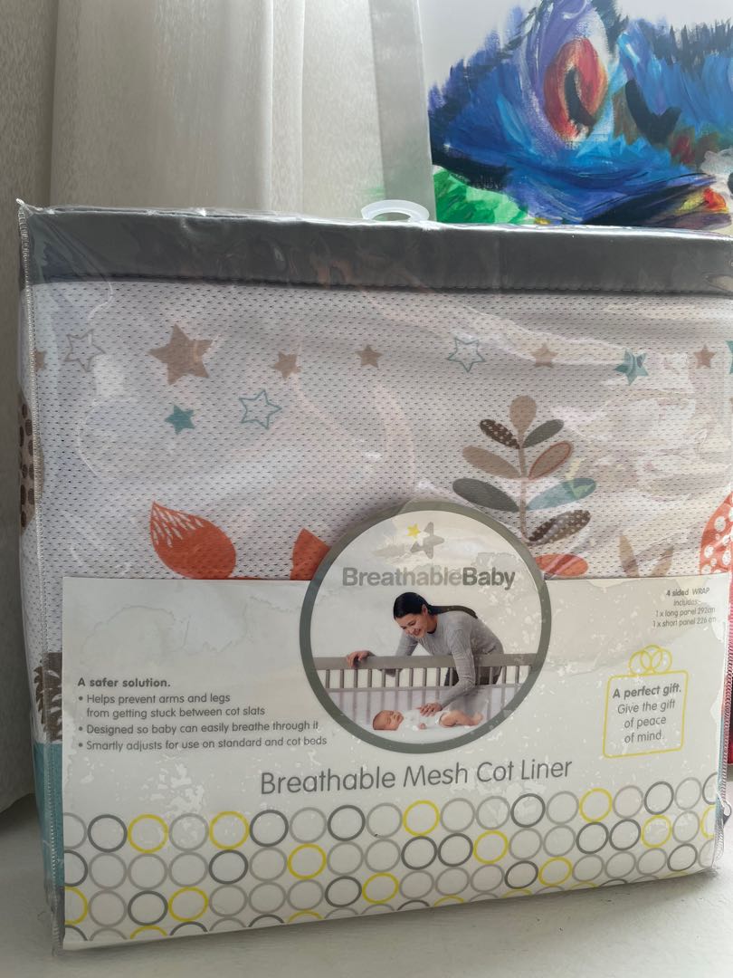 Cot bumper Mesh cot liner, Furniture & Home Living, Furniture, Bed