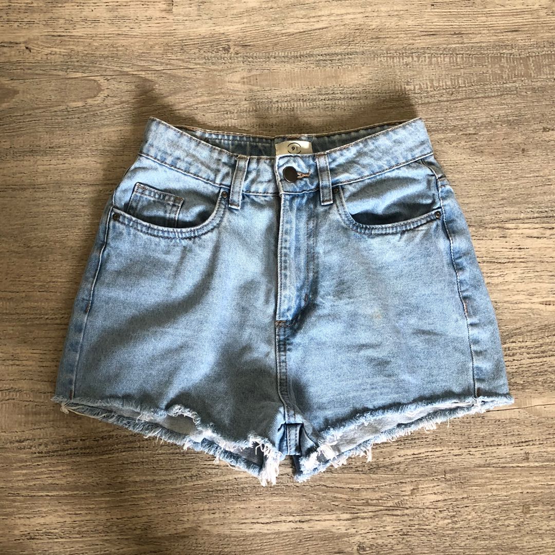 Cotton On denim shorts hw, Women's Fashion, Bottoms, Shorts on Carousell