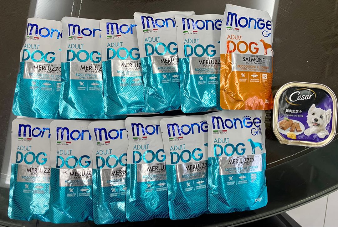 Dog Food Monge Grill Cod Fish Flavour Salmon Chicken & Cheese Made in Italy, Pet Supplies, Pet