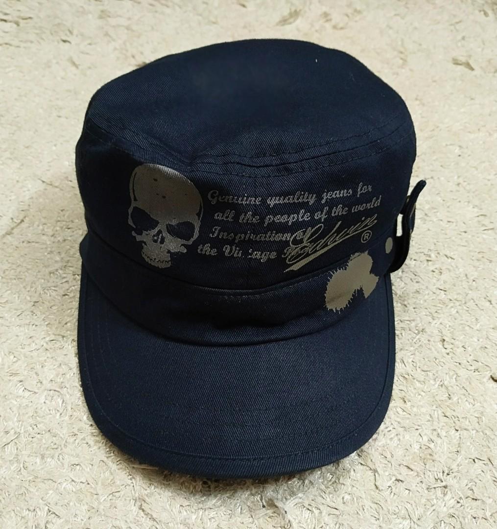 edwin genuine quality caps skull embroidered logo flat top hats