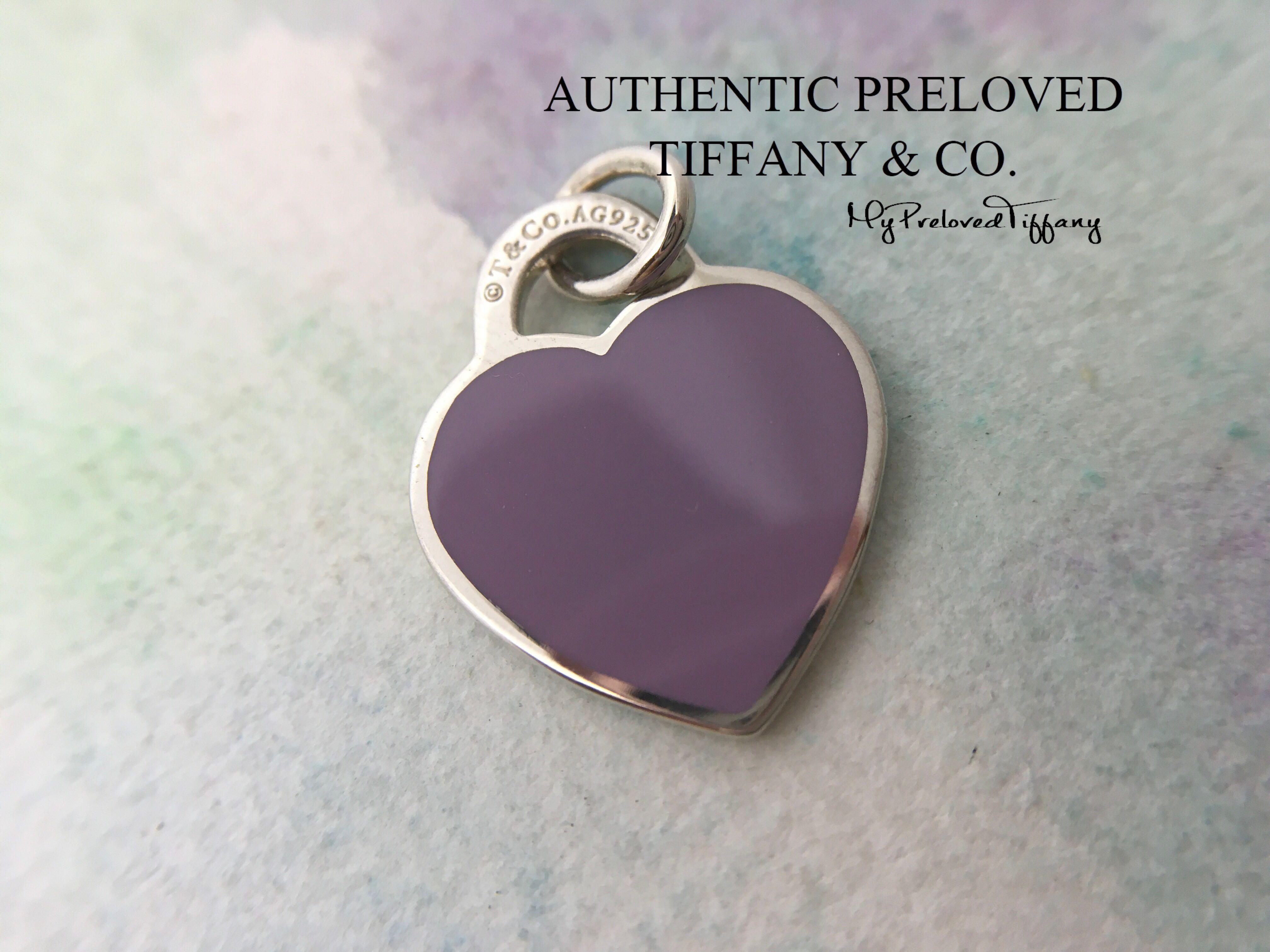 Tiffany purple heart necklace outlet