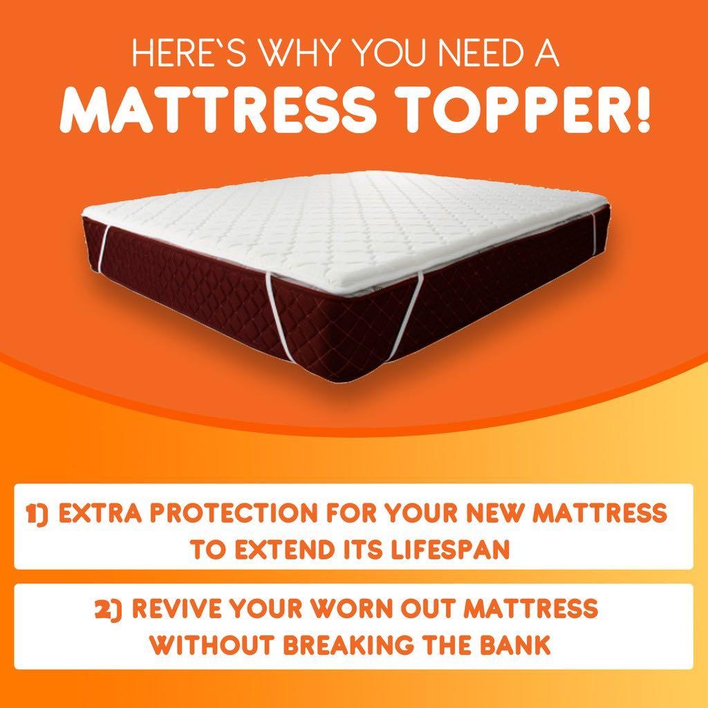 Extra Thick Mattress Topper, Furniture & Home Living, Bedding & Towels