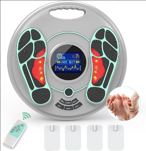 Foot Circulation Booster Creliver EMS Electric Foot Massager, Remote ...