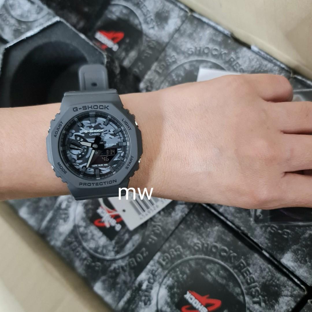 Genuine Casio Men G Shock camouflage face Grey tmj carbon core