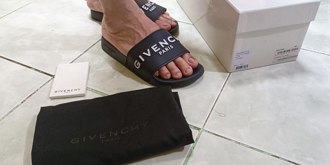 Givenchy slides shop on feet