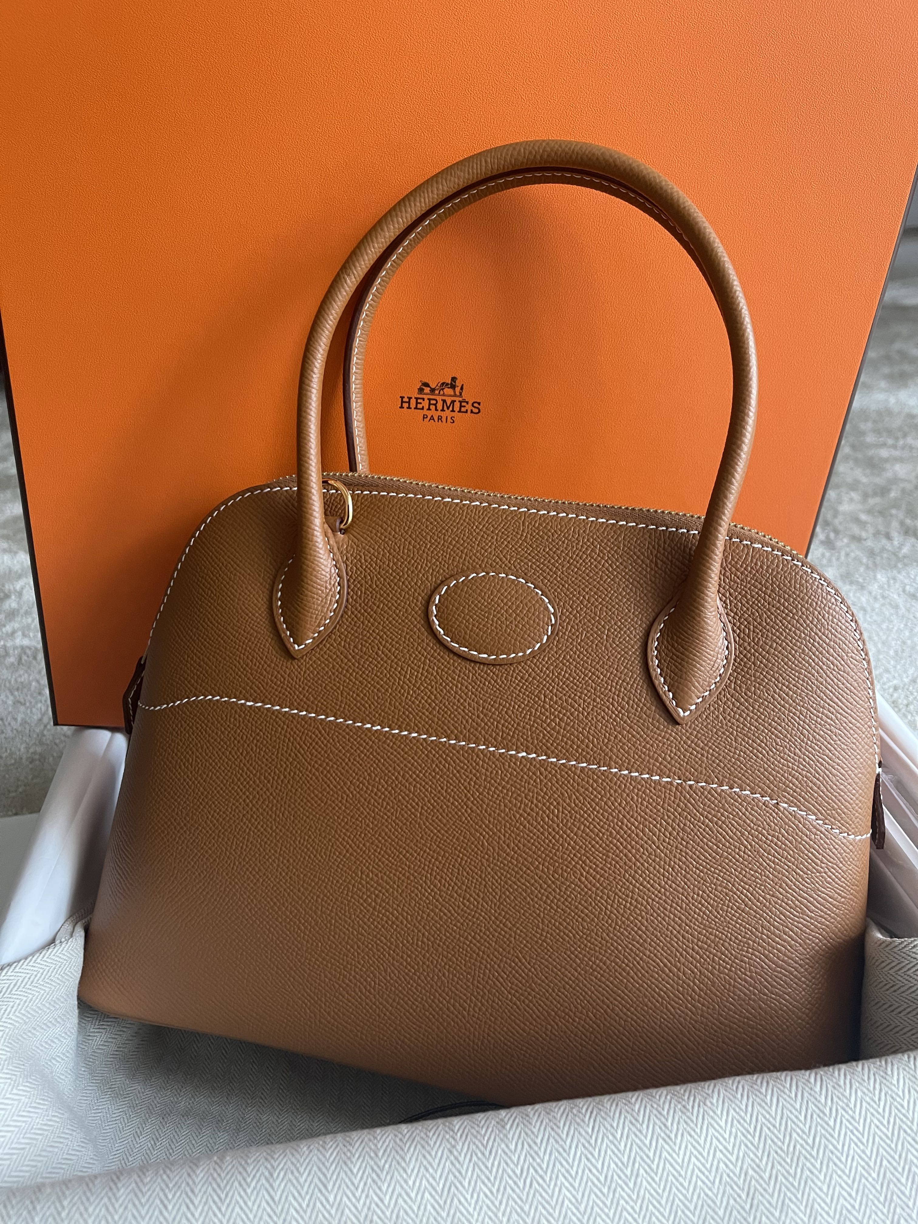 Hermes Bolide 27 Gold GHW Luxury Bags Wallets on Carousell