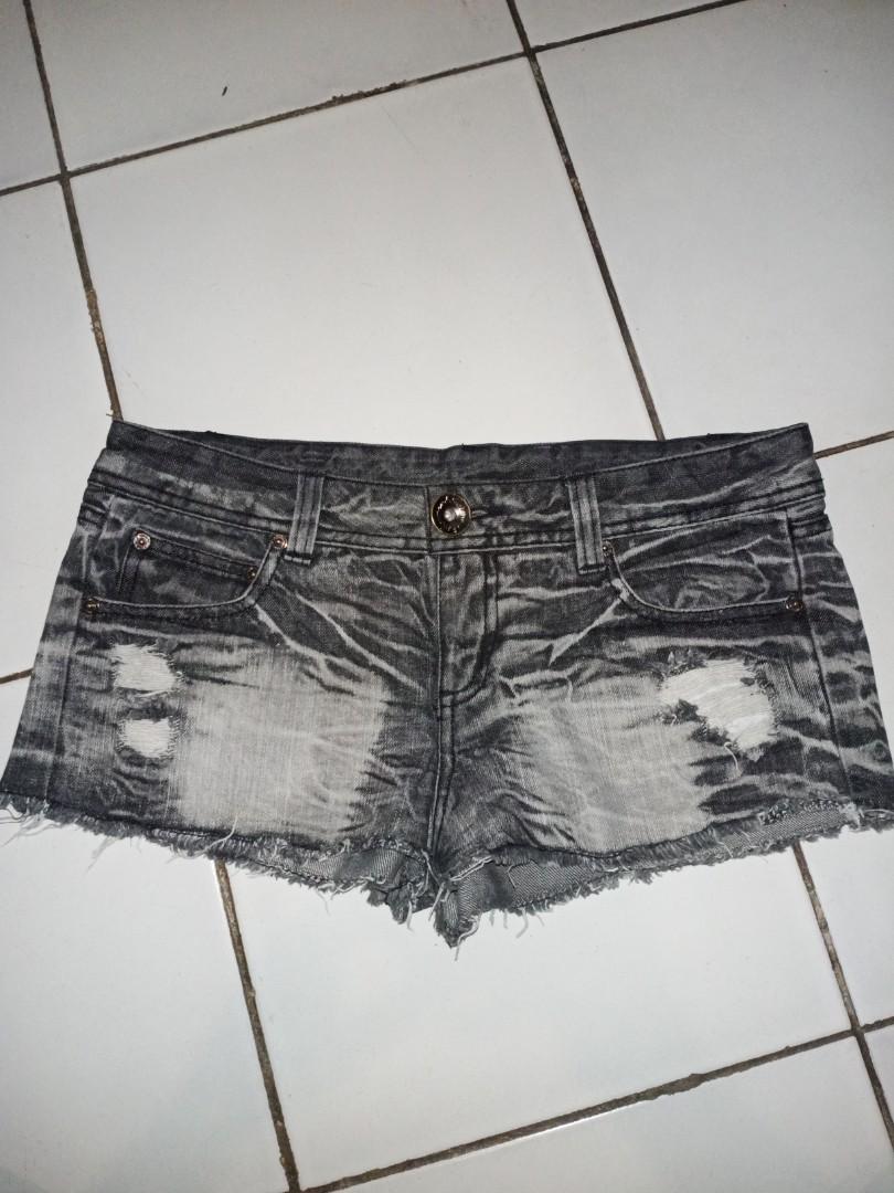 hotpants black denim, Fesyen Wanita 