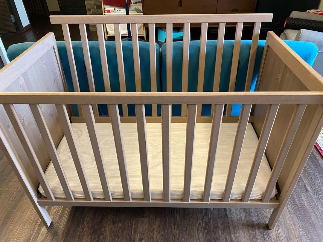 IKEA Baby Cot (Sundvik in brown), Babies & Kids, Baby Nursery & Kids