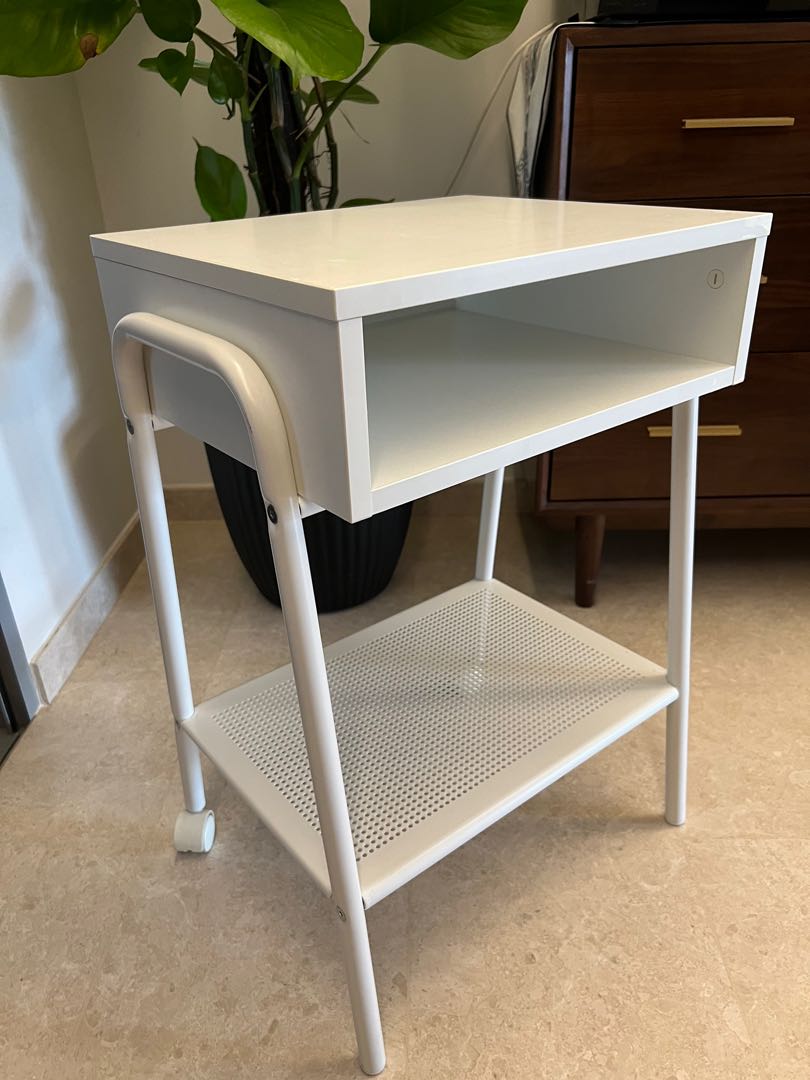 IKEA SETSKOG bedside table white Furniture Home Living