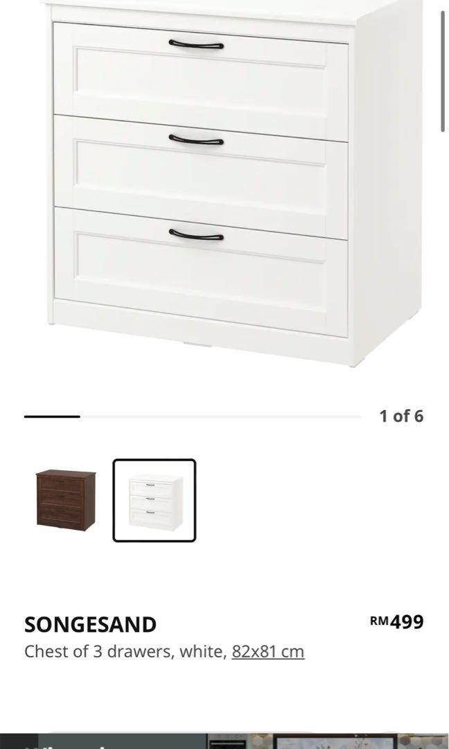 Songesand 3 deals drawer chest