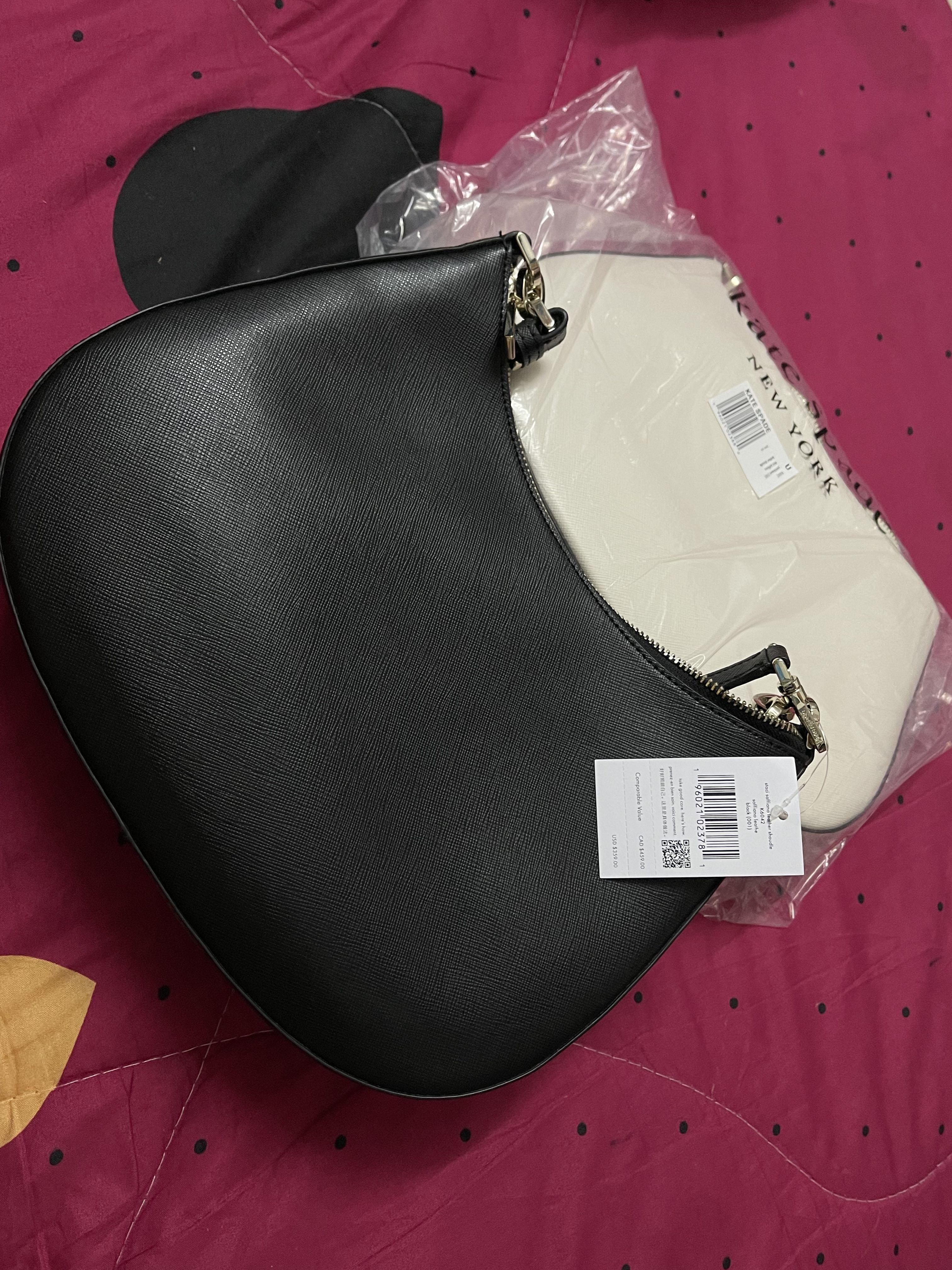 Kate Spade Staci Saffiano Leather Shoulder Bag Black K6042, Luxury, Bags &  Wallets on Carousell