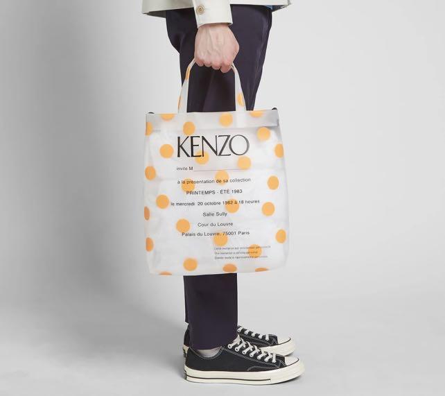 kenzo PVC polka dot tote bag Tote Bags Carousell